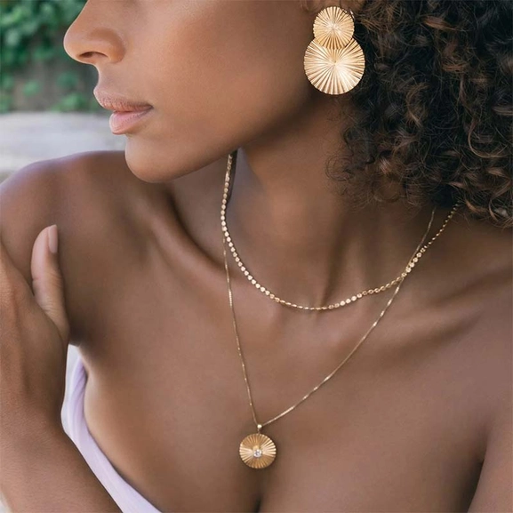 Odessa Necklace Gold Crystal - Caroline Svedbom - Snabb frakt & paketinslagning - Nordicspectra.se