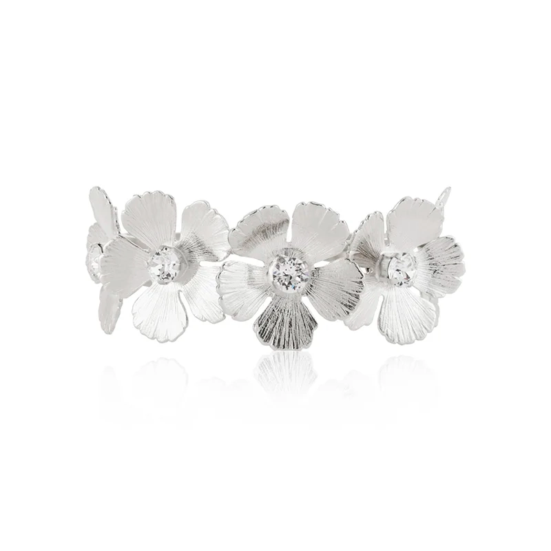 Caroline Svedbom - Mini Anemone Bangle Rhodium Crystal