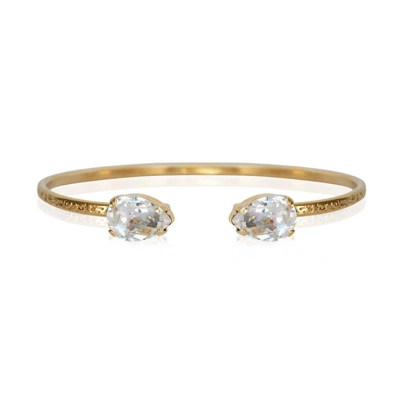 Caroline Svedbom - Petite Drop Bracelet Gold Crystal