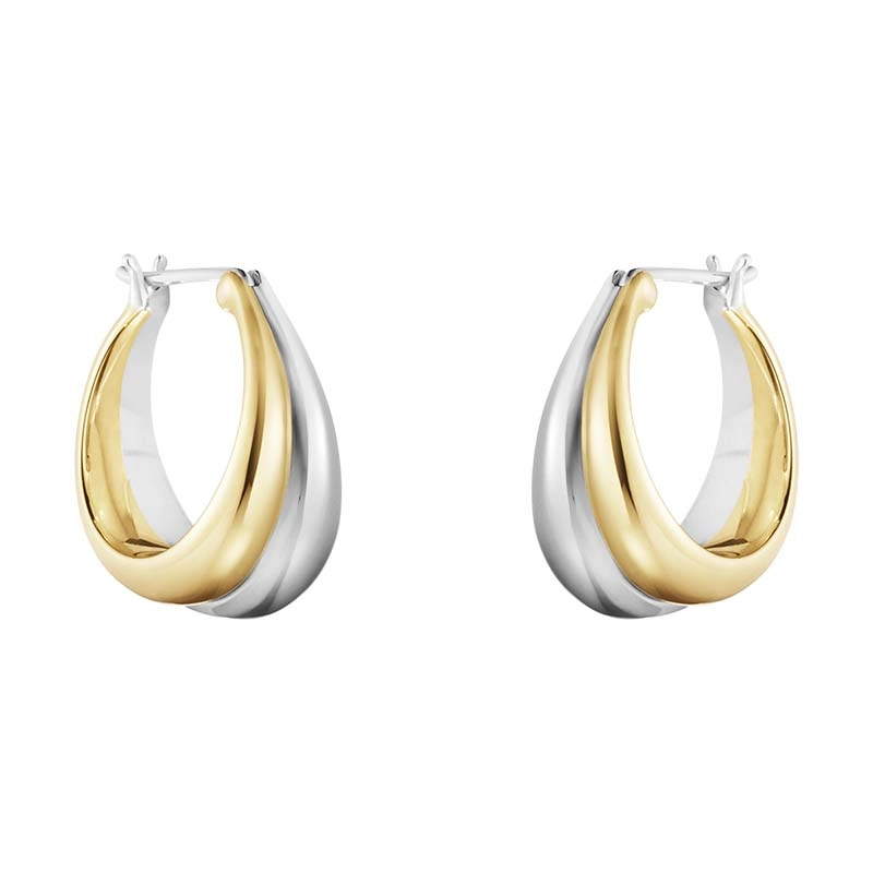 Georg Jensen - Curve Örhängen Silver & Guld
