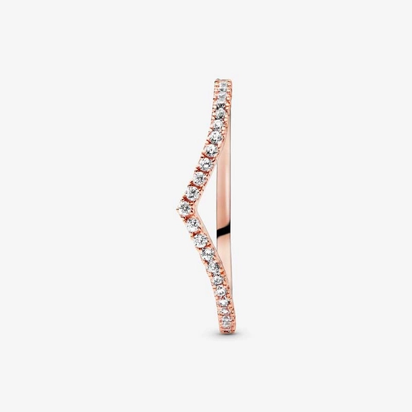Glittrande Wishbone Ring Rosé - PANDORA - Snabb frakt & paketinslagning - Nordicspectra.se
