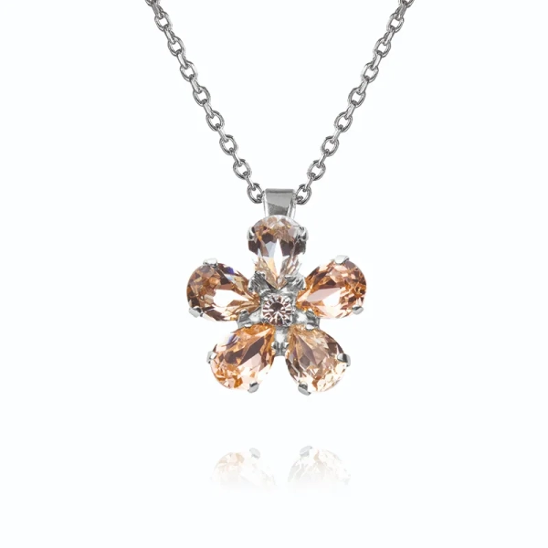 Halsband med beige kristall