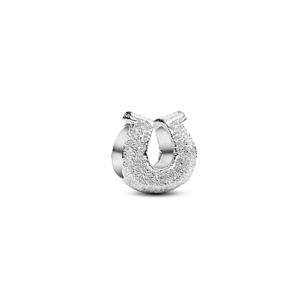 Hufeisen-Charm aus funkelndem Silber von Pandora Moments. Schenken Sie Freude und Eleganz mit diesem Charm