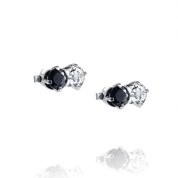 The Storm & I Ear Crystal Quartz/Onyx - Efva Attling - Skandinaviska Designsmycken - Nordic Spectra