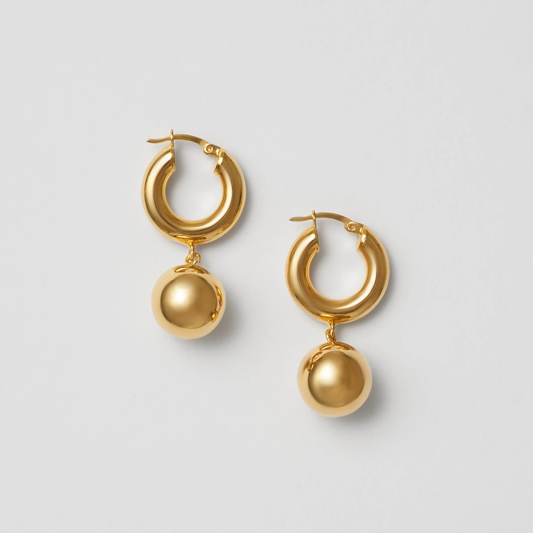 Blue Billie - Sphere Hoops Gold