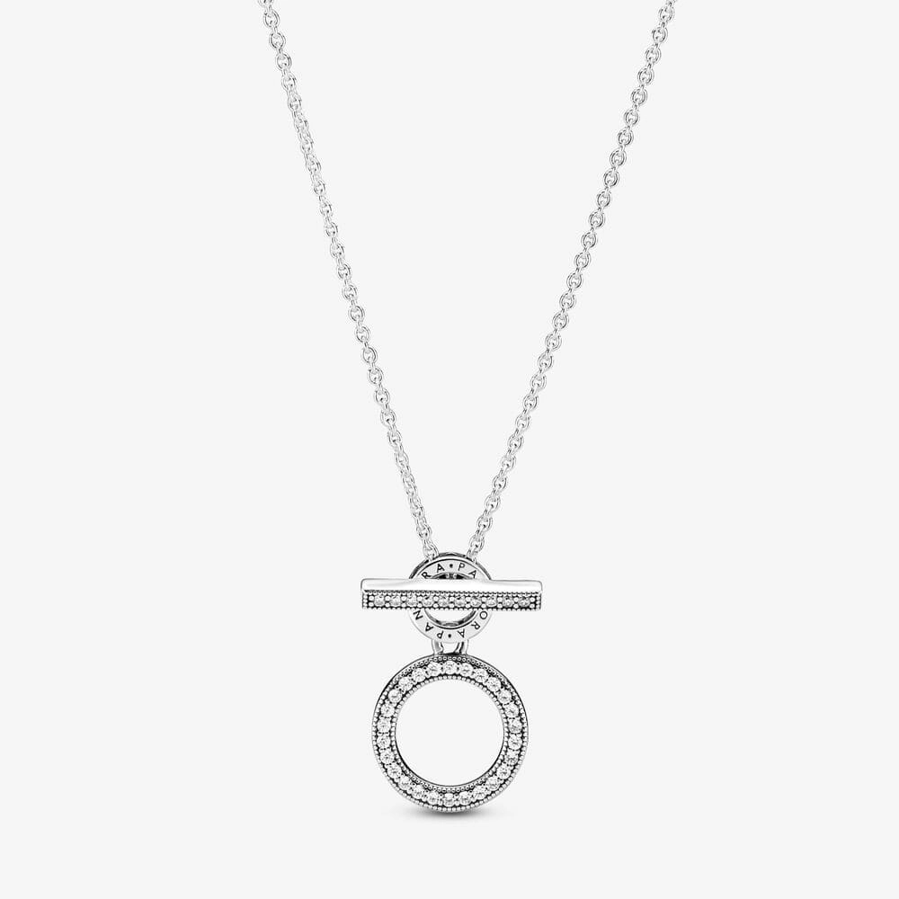 PANDORA – Dubbla Ringar och T-stav Halsband