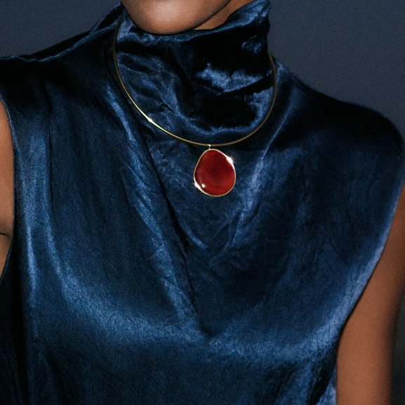 Agatha Necklace Maxi Red Gold - Edblad - Snabba leveranser - Gratis paketinslagning