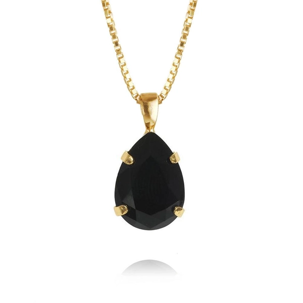 Mini Drop Necklace Gold Jet - Caroline Svedbom - Nopea toimitus ja lahjapakkaus - Nordic Spectra