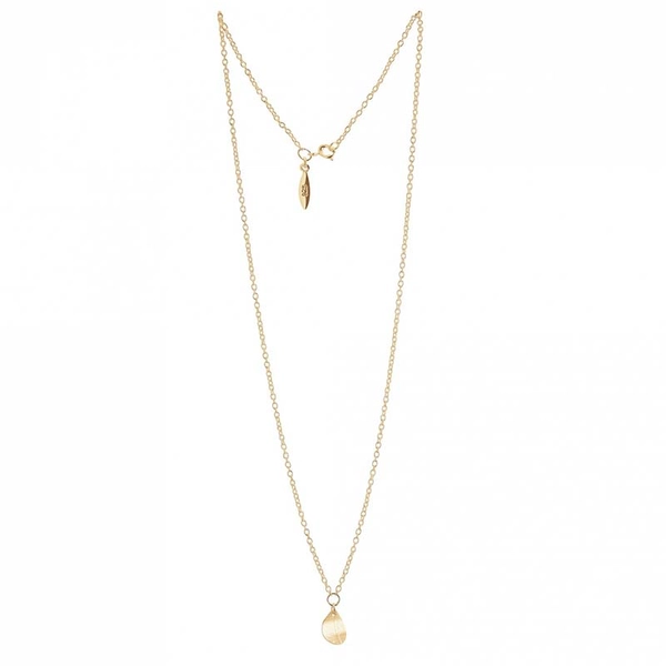 Leaf Drop Necklace Gold - Drakenberg Sjölin Halsband - Snabb frakt & paketinslagning - Nordicspectra.se