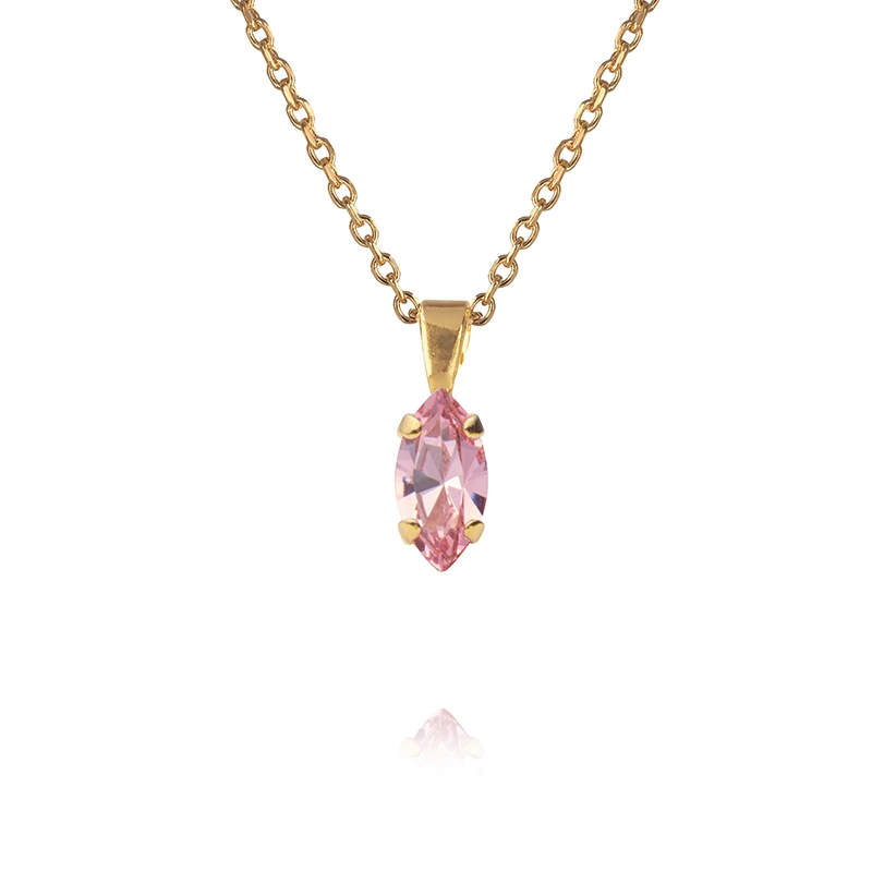 Caroline Svedbom - Petite Navette Necklace Gold Light Rose