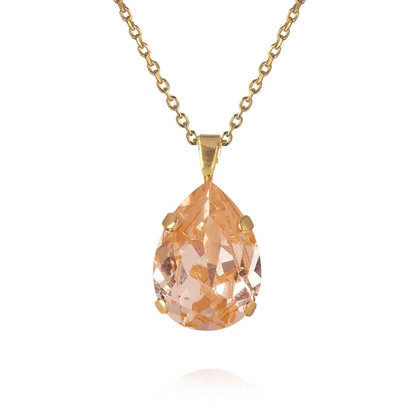 Mini Drop Necklace Gold Light Peach - Caroline Svedbom - Snabb frakt & paketinslagning - Nordic Spectra