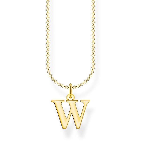 Bokstavshalsband Guld - W - Thomas Sabo halsband - Snabb frakt & paketinslagning - Nordicspectra.se