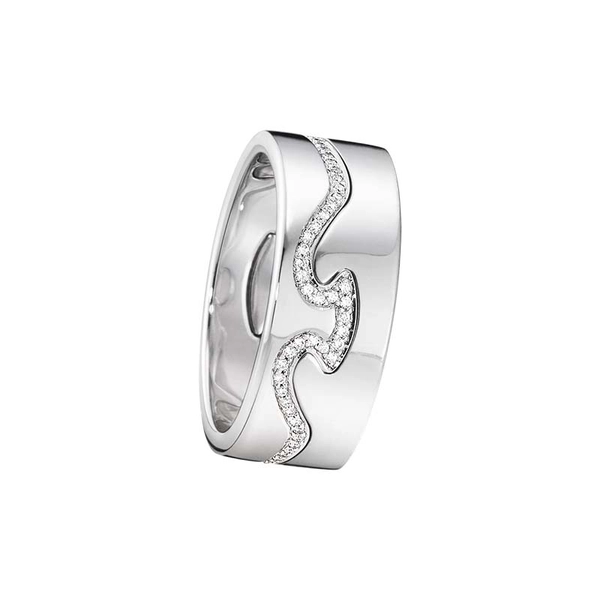 Fusion 2-delad Ring VG/Diamanter - Georg Jensen ringar - Snabb frakt & paketinslagning - Nordicspectra.se