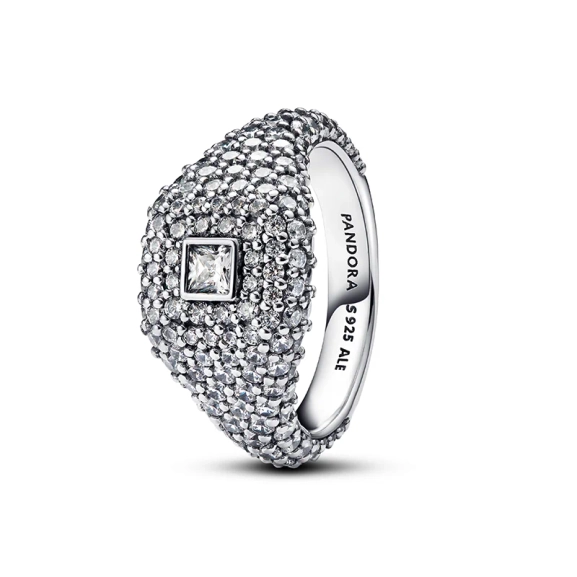 Pavé-Quadrat Cocktailring - PANDORA - Nordic Spectra