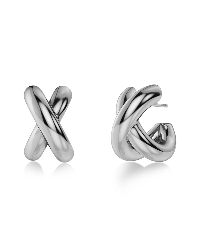 Alexa Hoops L Silver