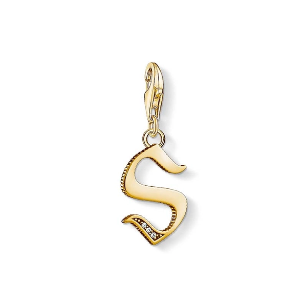 Charm-Anhänger Buchstabe S Gold von Thomas Sabo, Schneller Versand - Nordicspectra.de