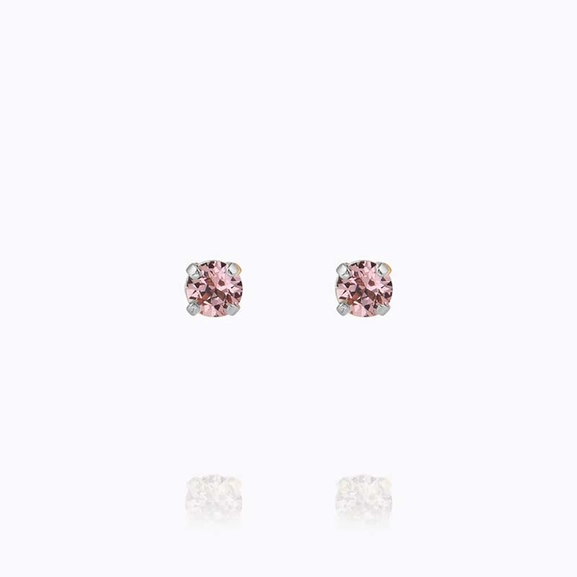 Mini Stud Earrings Rhodium Light Amethyst - Caroline Svedbom - Snabb frakt & paketinslagning - Nordicspectra.se
