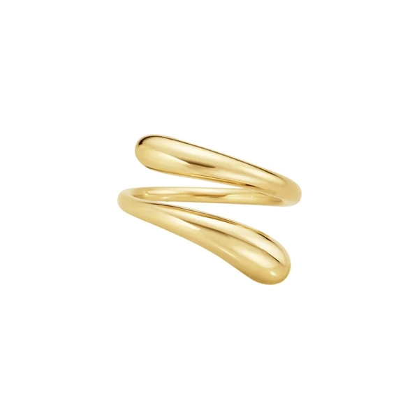 Mercy Simple Twist Ring i 18K guld med mjuk tvist och organiska linjer