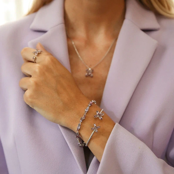 Antonia Bracelet Gold Violet Combo - Maria Black - Snabb frakt & paketinslagning - Nordic Spectra