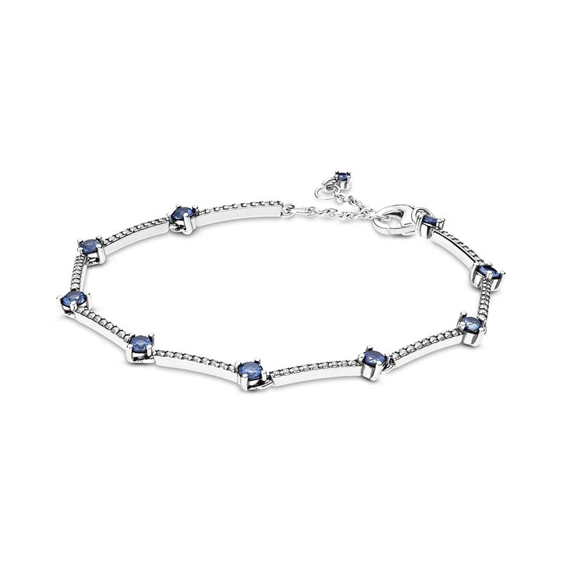 PANDORA - Glittrande Blå Pavé Stavar Armband