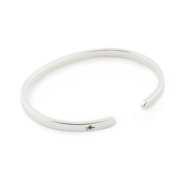 Emma Israelsson - Bangle BLK Diamond Silver