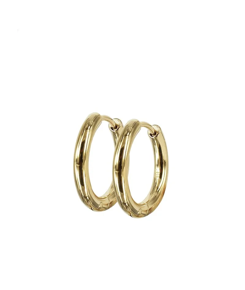 LUCY Plain Örhängen 17 mm Guld - Astrid & Agnes - Nordic Spectra