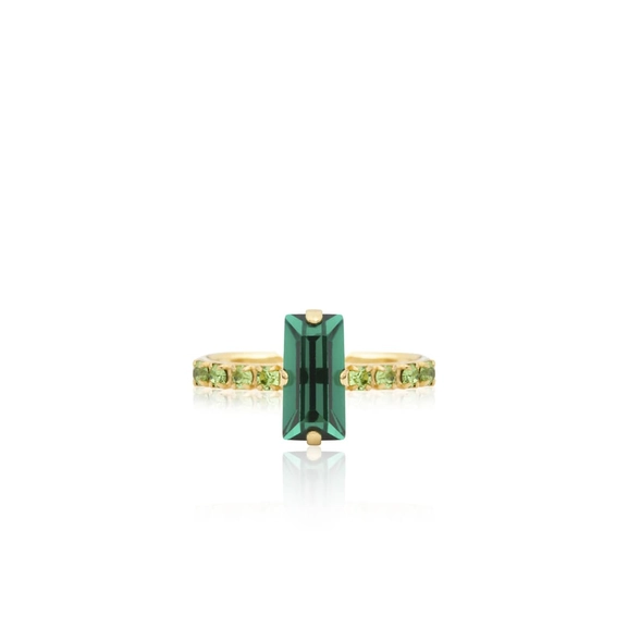 Lucy Ring Gold Emerald / Peridot - Caroline Svedbom - Nopea toimitus ja lahjapakkaus