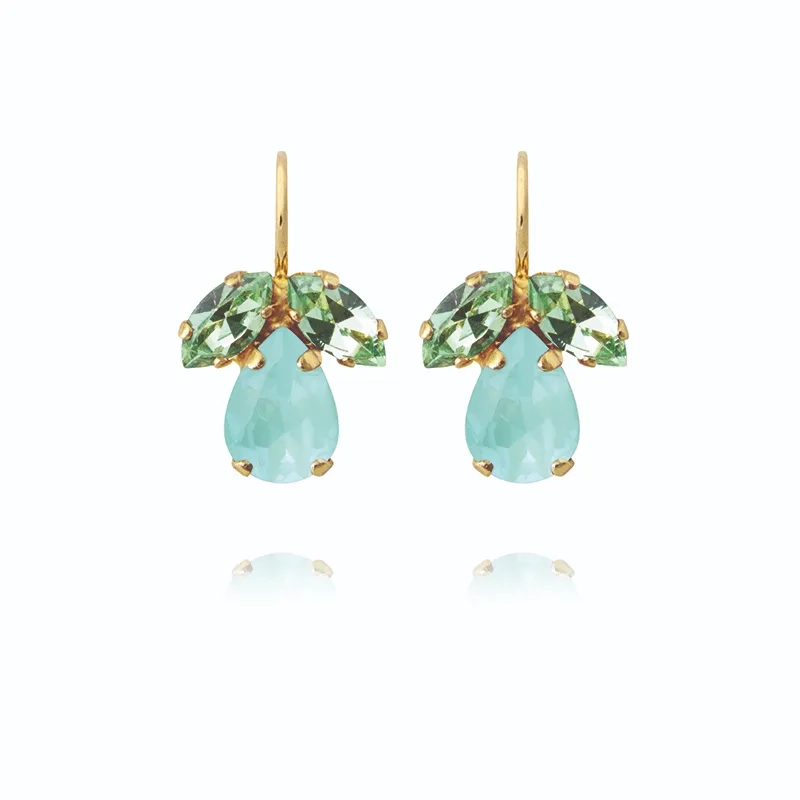 Caroline Svedbom - Timo Earrings Gold Soft Mint Combo