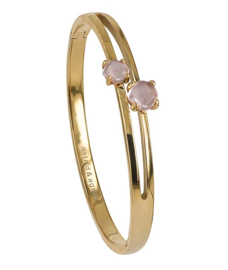 VICTORIA Armring Rosa/Guld - Astrid & Agnes - Snabb frakt & paketinslagning - Nordicspectra.se