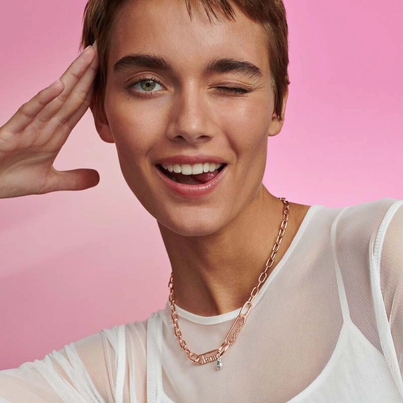PANDORA ME Styling Believe Word Link Rosé - PANDORA - Snabb frakt & paketinslagning - Nordicspectra.se