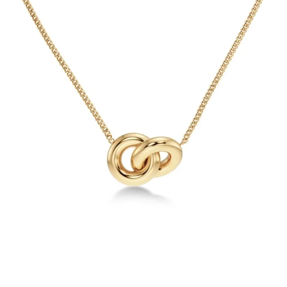 Chunky Eternal Necklace i 14K guldpläterat stål med justerbar längd 42-45 cm