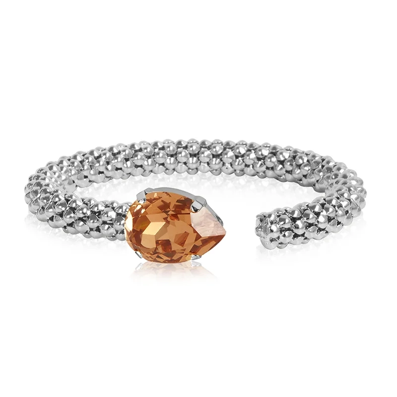 Caroline Svedbom - Classic Rope Bracelet Rhodium Light Colorado Topaz
