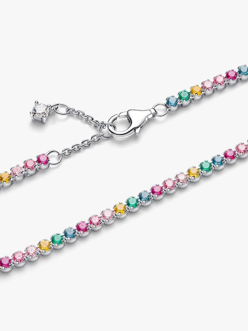 Rengbåge Tennisarmband från Pandora i silver med färgglada cubic zirconia-stenar