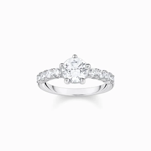 Solitärring mit weißen Steinen Silber - Thomas Sabo - Nordic Spectra