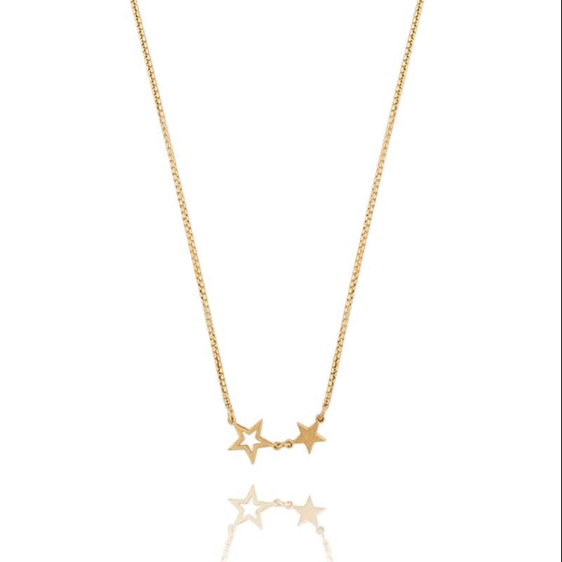 CU Jewellery - Double Star Necklace Gold