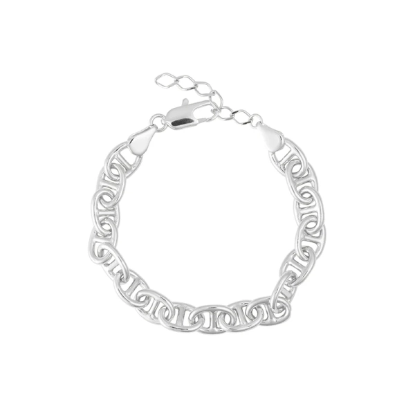 Betty Chain Bracelet i rodium