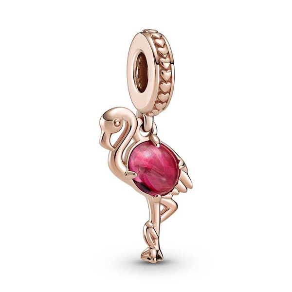 Flamingo Charm-Anhänger mit rosafarbenem Murano-Glas von PANDORA, Schneller Versand - Nordicspectra.de