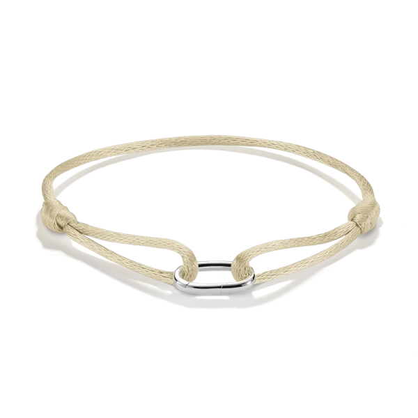 CC Connect Textilarmband Beige från Thomas Sabo i textil och silver