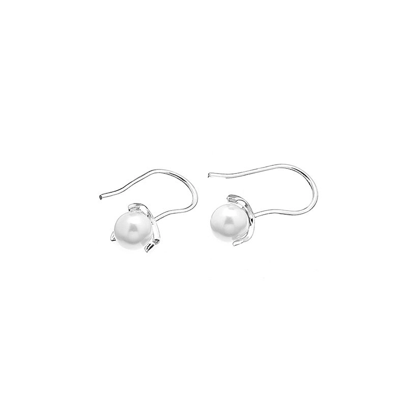 CU Jewellery - Pearl Long Ear Silver