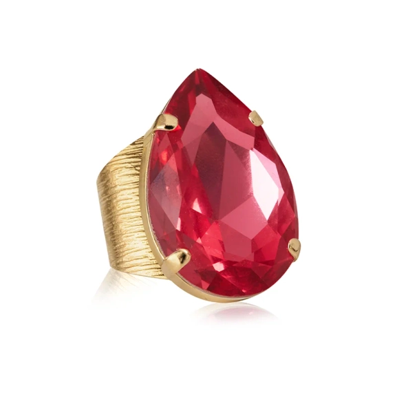 Red Ring Drop Perfect Drop Ring Gold Mulberry Red - Caroline Svedbom - 1-2 dagars ...
