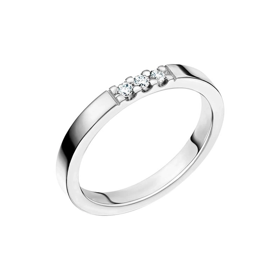 Lycka 0.09 Platinum - Wedding & engagement rings - Schalins - Scandinavian design - Nordic Spectra