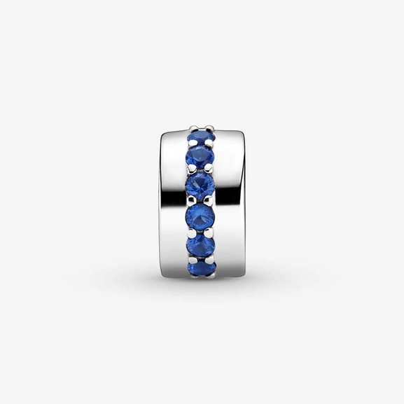Blaues Funkelndes Clip-Charm von PANDORA, Schneller Versand - Nordicspectra.de
