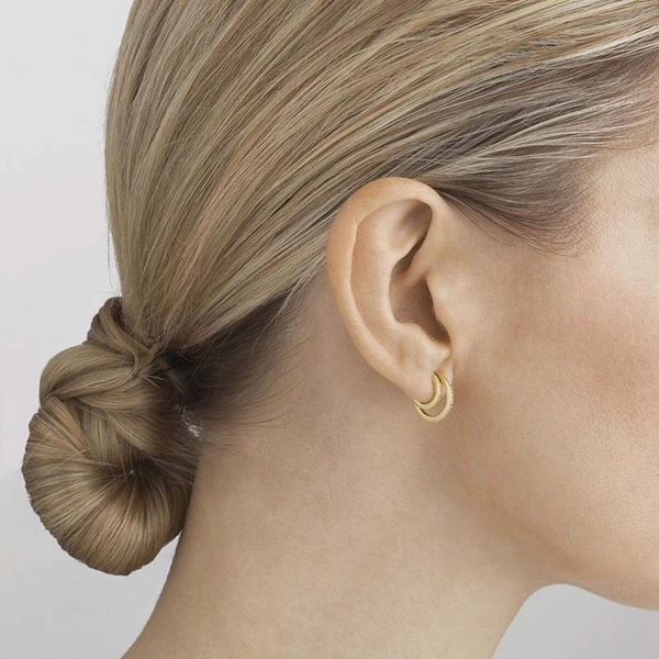 Halo Korvakorut Kulta & Pavé 0.32 ct Timantti - Georg Jensen - Suuri valikoima & ilmainen lahjapaketointi - Nordicspectra.fi