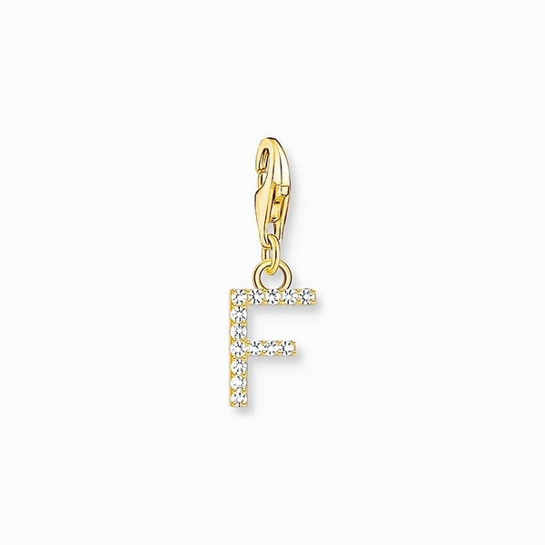 Buchstabe F Gold Steinanhänger - Thomas Sabo - Nordic Spectra