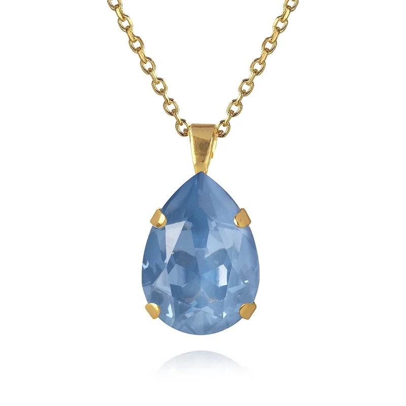 Caroline Svedbom - Mini Drop Necklace Gold Denim Ignite