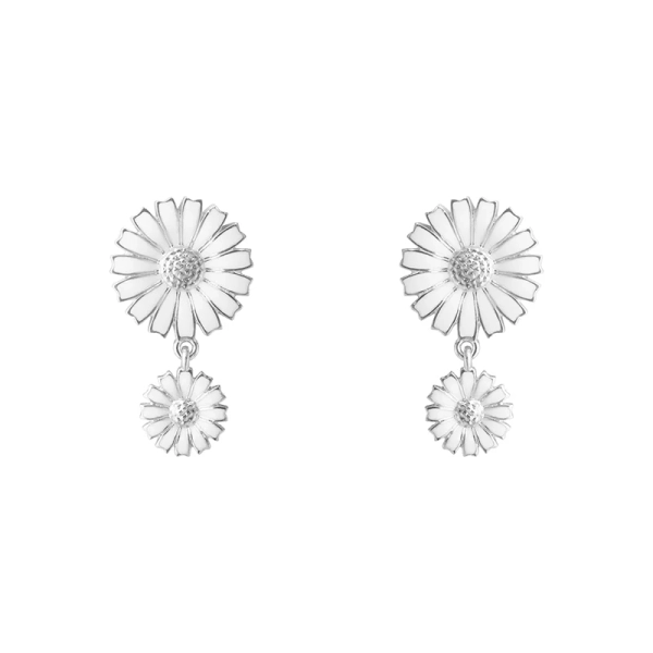 Daisy White Double Earrings - Georg Jensen - Designschmuck mit schnellen und sicheren Lieferungen - Nordic Spectra