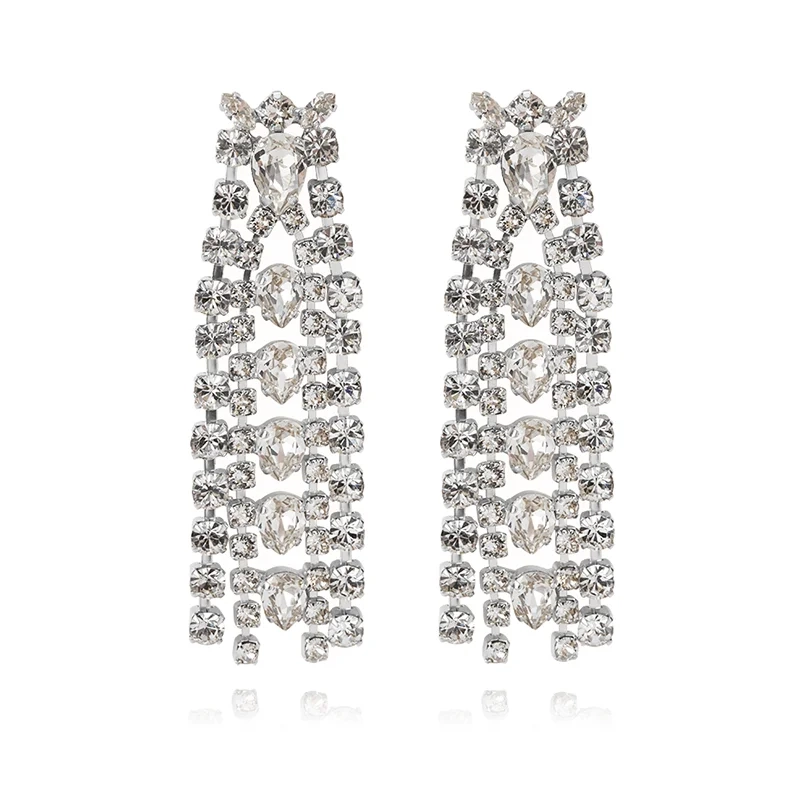 Caroline Svedbom - Mini Penelope Earrings Rhodium Crystal