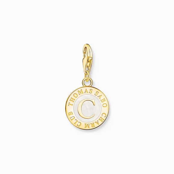 Member Charm white Charmista Coin gold plated - Thomas Sabo - Suuri valikoima & ilmainen lahjapaketointi - Nordic Spectra