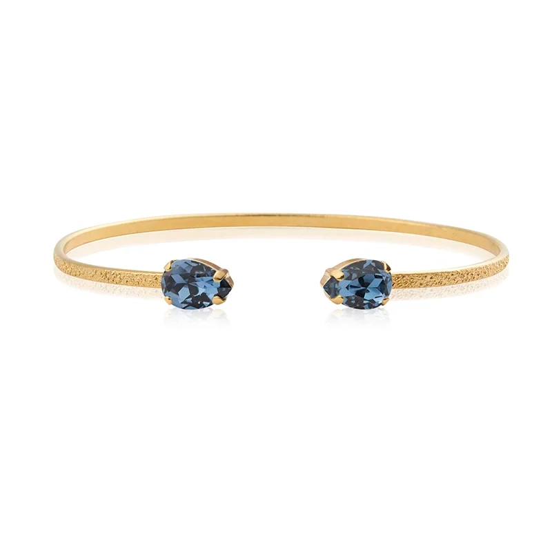 Caroline Svedbom - Petite Drop Bracelet Gold Denim Blue