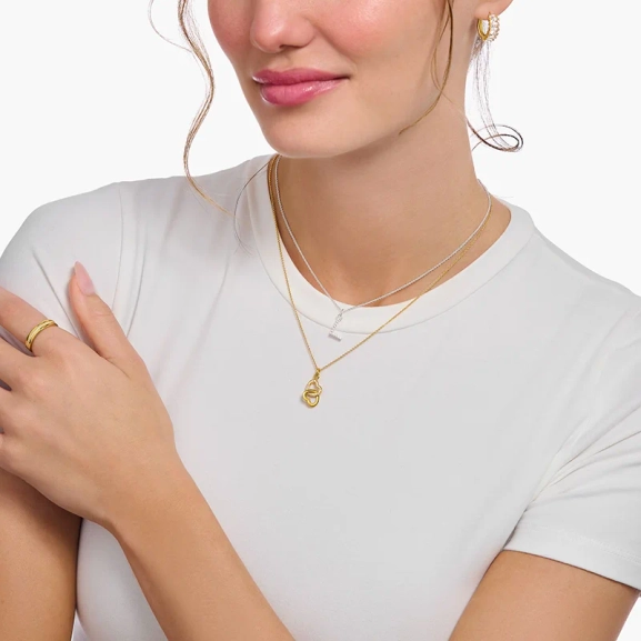 Halsband med Sammanlänkade Hjärtan Guld - Thomas Sabo - Snabb leverans & paketinslagning - Nordic Spectra